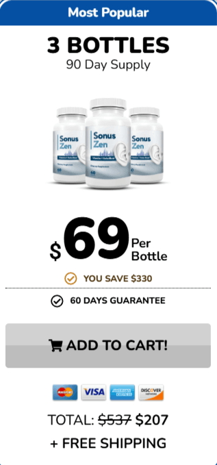 SonusZen  price 3 bottle